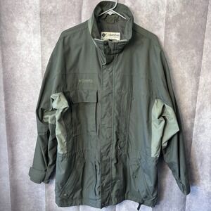 Columbia Men's Large Olive Green Utility Camo Gorpcore Jacket